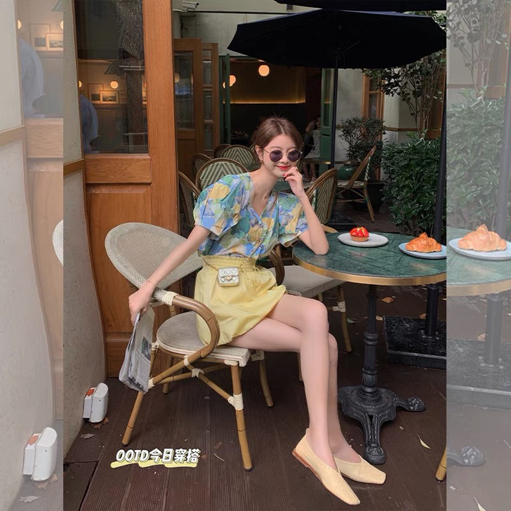 鹅黄色休闲裤范智乔