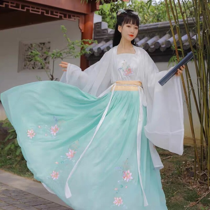 醉云阁【婉莲】原创汉服女齐腰襦裙重工刺绣全...