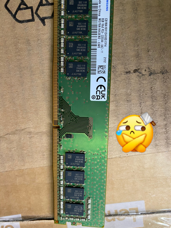 联想拆机8G 3200A 频率内存，0通电...