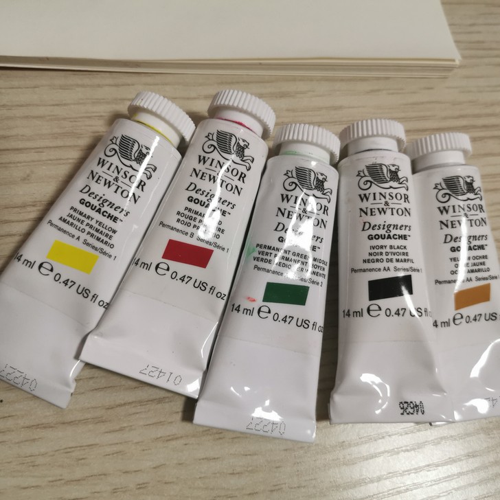 温莎牛顿艺术家水粉颜料 5色  余管