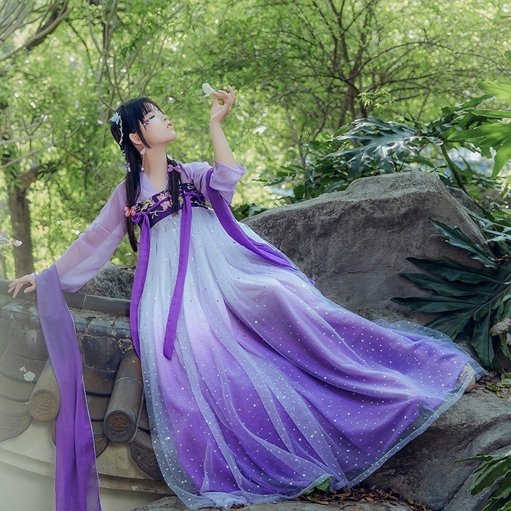 千韵岗 辰莲鱼梦 齐胸汉服