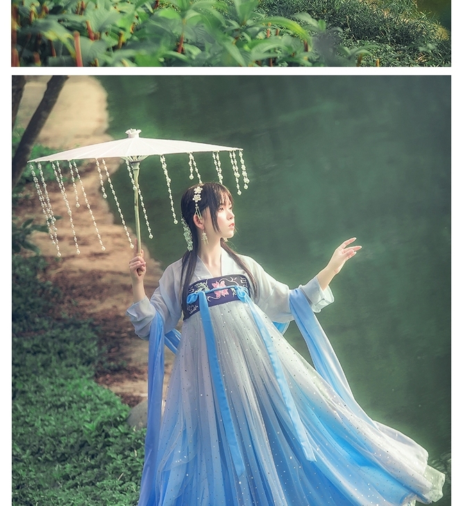 千韵岗  辰莲鱼梦齐胸襦裙  XL码