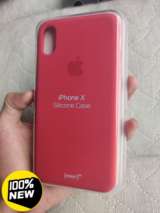 iphone x液态硅胶保护壳，限量红，清...