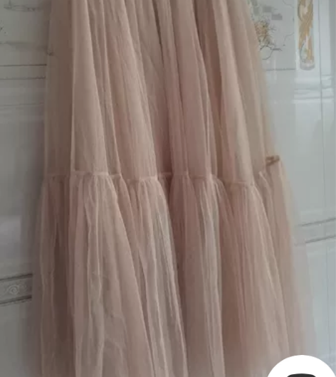 百折裙折皱褶皱a型仙女裙网纱大摆裙高腰拼接...