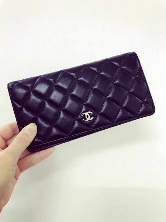 全新香奈儿专柜正品长款钱包皮夹女羊皮