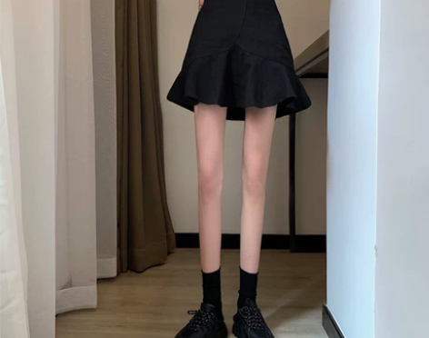 大码荷叶边短裙子女2022年新款春夏胖mm...