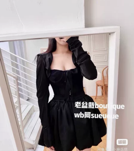 小盆栽7.31 供缎洛可可风格花苞裙 弹力...