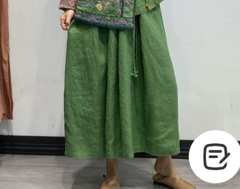 2021春新款民族风重工亚麻刺绣女装系带开...