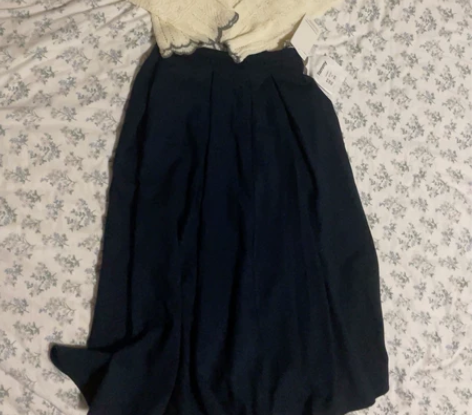 全新针织开衫女日系长裙半裙温柔风通勤学生 ...