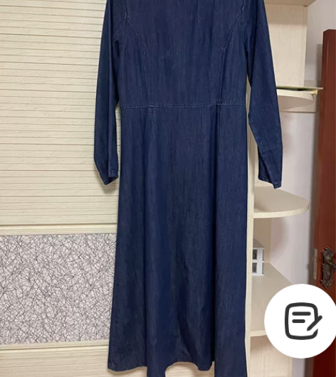 牛仔连衣长裙，实体店购入，穿过几次，森女风...