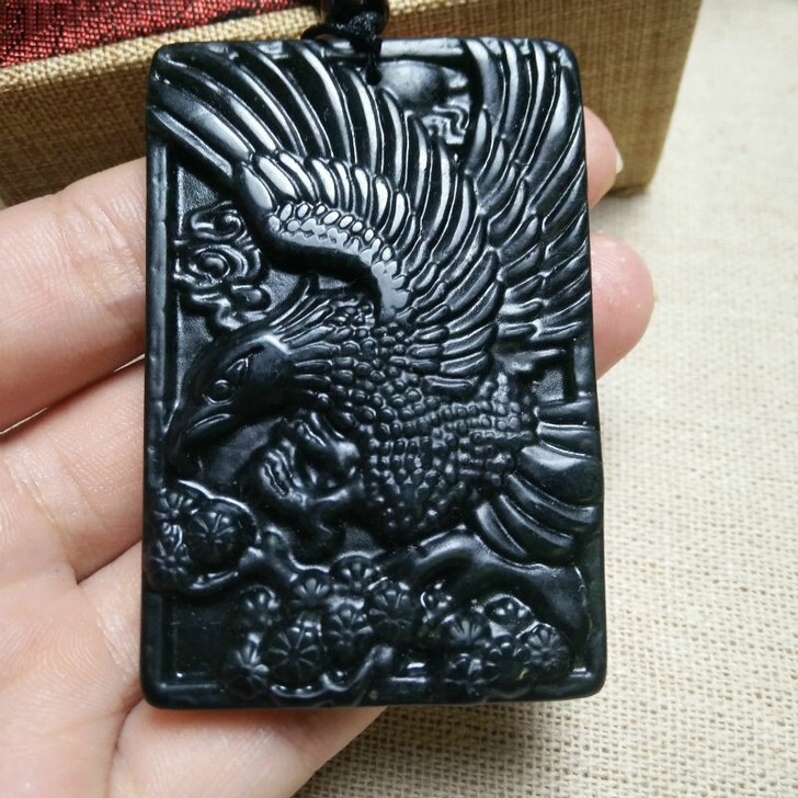 新疆墨玉大展宏图牌子吊坠纯天然蛇纹墨玉双面...