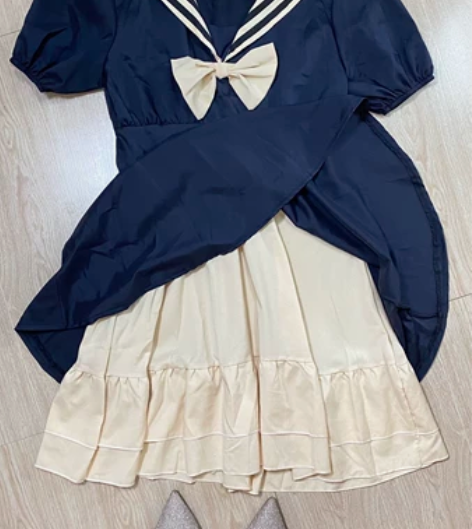 日系娃娃领海军服，对身材有要求，100斤以...