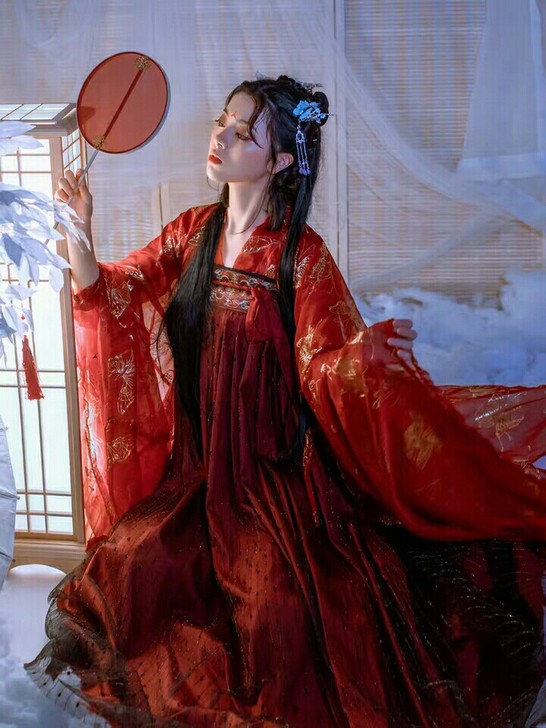 标价是一套，上衣＋襦裙＋大袖衫