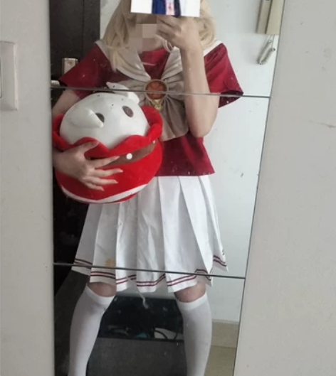 初兽猫可莉jk，衣服全套+蹦蹦炸弹+假发（...