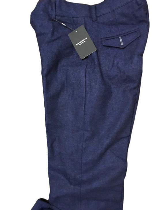 全新羊毛呢修身休闲裤男、藏青色带吊牌S码适...