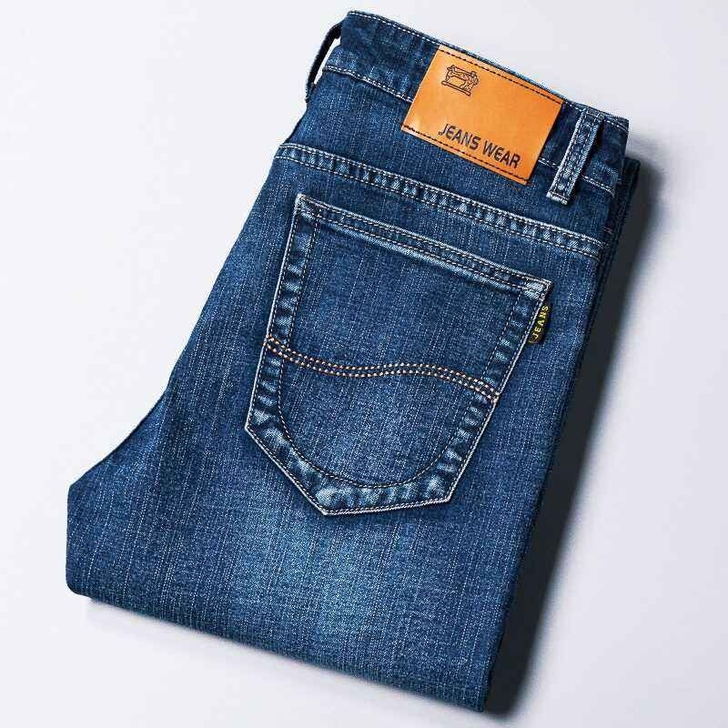 春夏季新款弹力牛仔裤男直筒宽松商务休闲百搭...