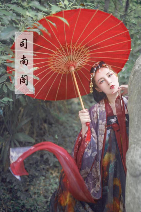 汉服出租  司南阁胭脂全套  带两层大袖