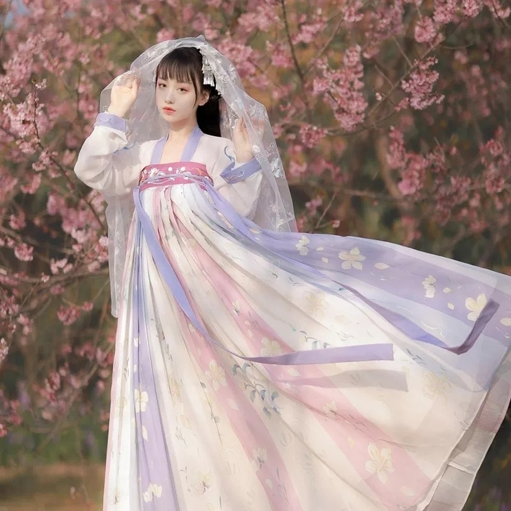 【樱洛】茗月萱齐胸襦裙套装汉服女刺绣正品春...