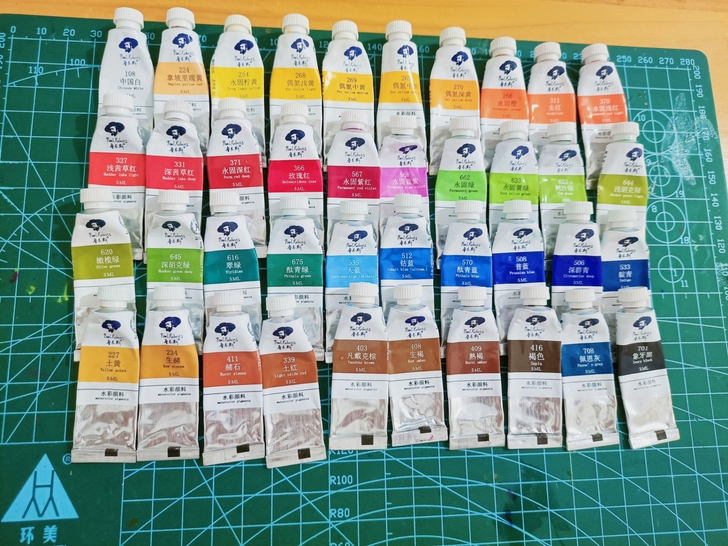 出水彩余管残管,鲁本斯卡洛琳40色余管,大...