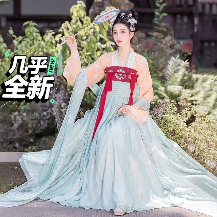 相思赋 墨子研原创唐制汉服女中国唐风对襟齐...