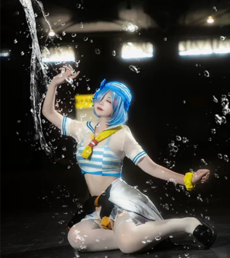 蕾姆 泳装cos包邮 m码 场照一次  帽...