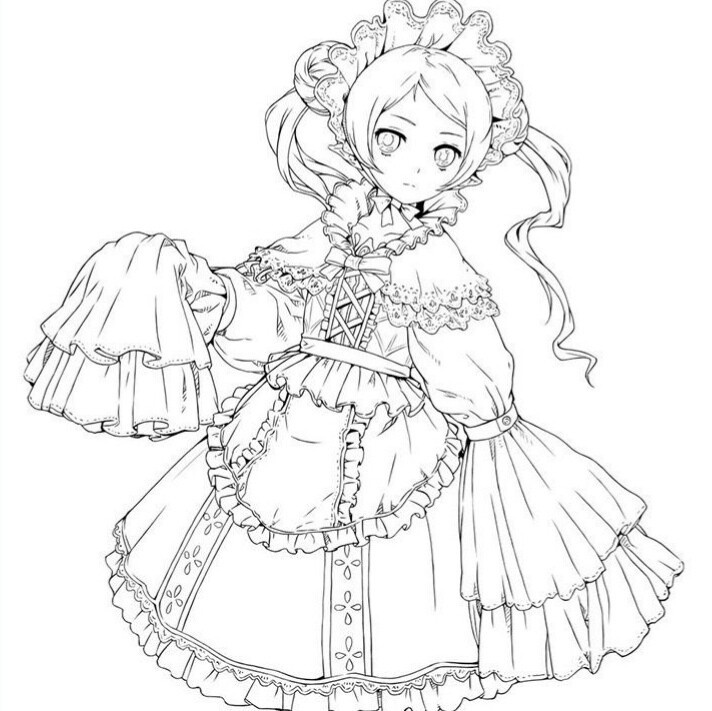 一千多张美线稿～动漫绘画上色～卡通临摹古风...