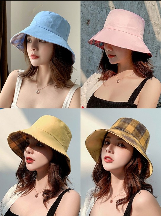 网红渔夫帽夏天日系遮脸韩版潮遮阳大沿防晒太...