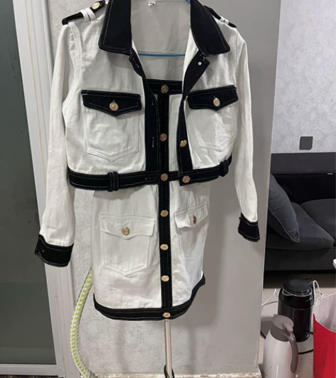 欧美小香风套装  外套➕吊带裙 潮牌时尚减...