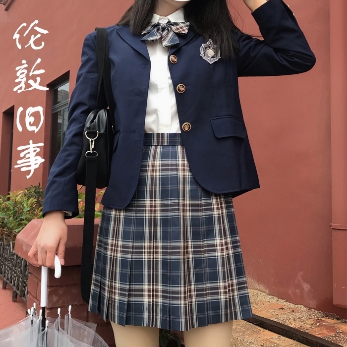 【伦敦旧事】七海与花音原创jk格裙百褶裙短...