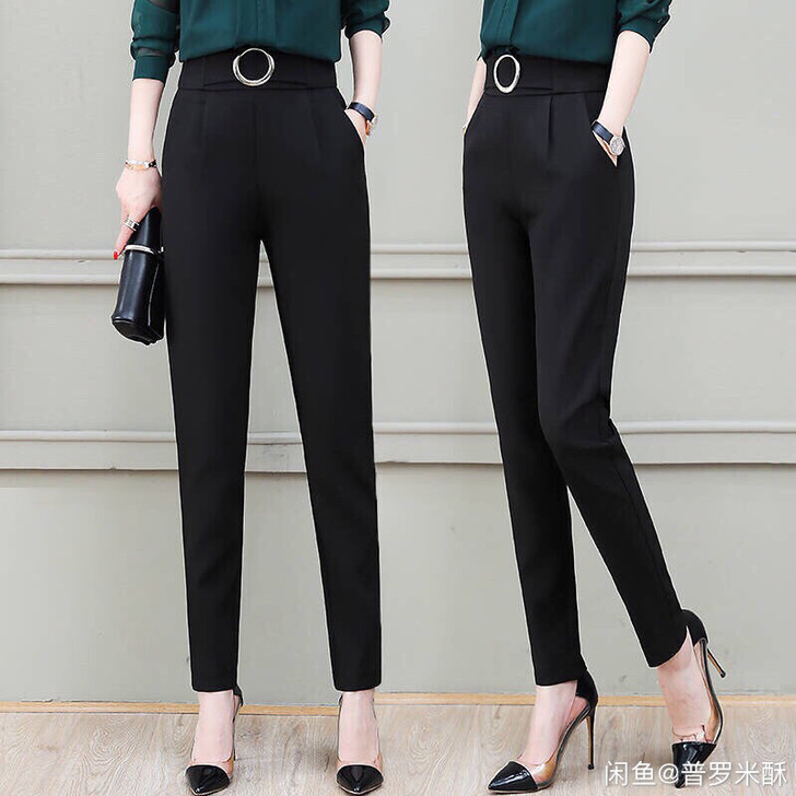 2021新款哈伦裤女小脚裤子女时尚韩版显瘦...