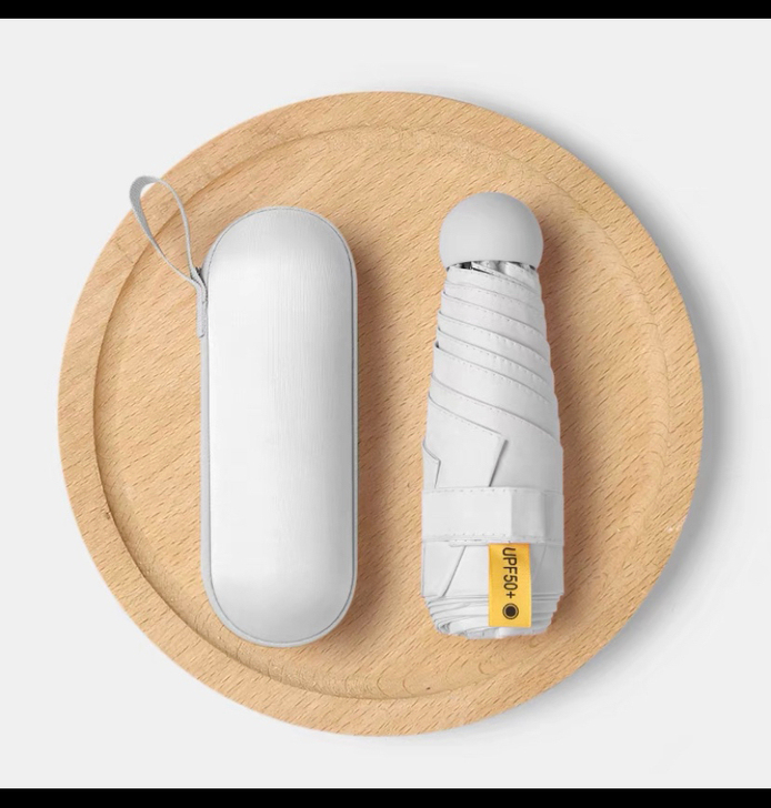 闲置全新 胶囊太阳伞女防晒防紫外线遮阳晴雨...