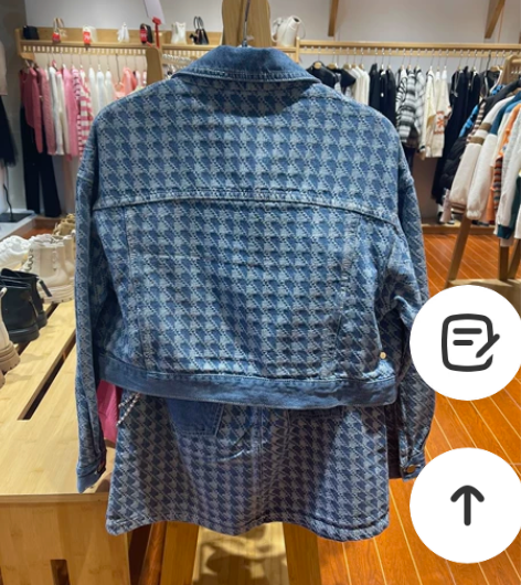 IEF/爱依服格子牛仔套装女2022春季新...
