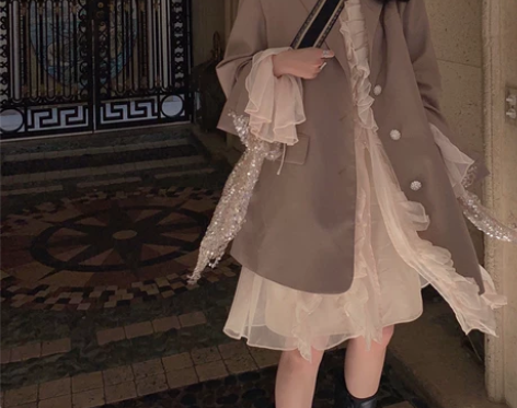 2019春秋新款女宽松韩版chic小西装复...