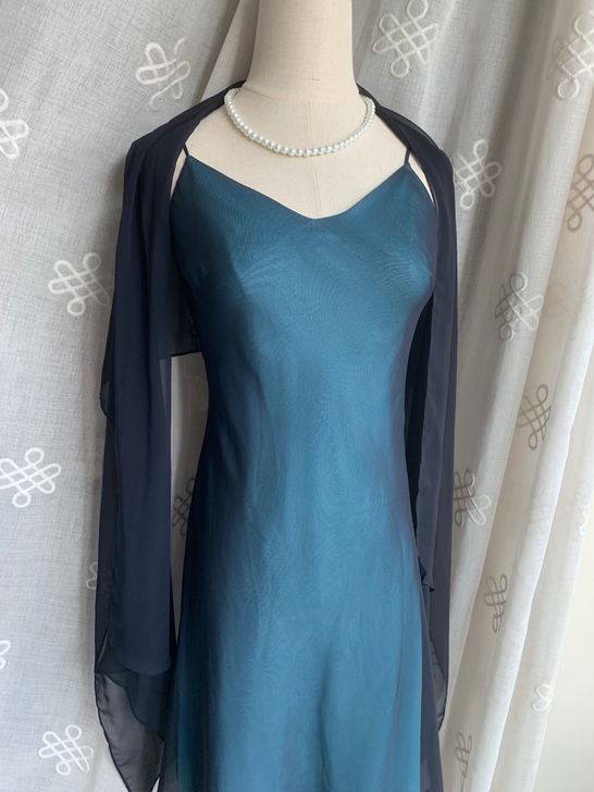 日本直邮vintage双层透纱连衣裙套装孤品
