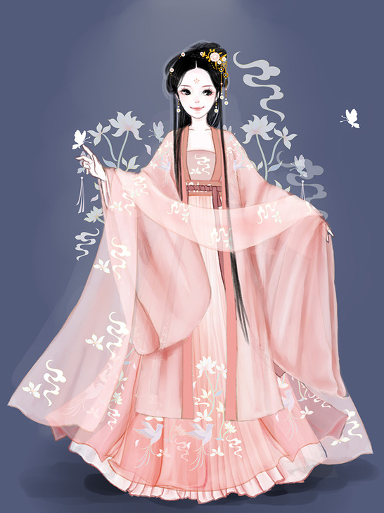 墨子研 汉服蓝色，可小刀，协商邮费