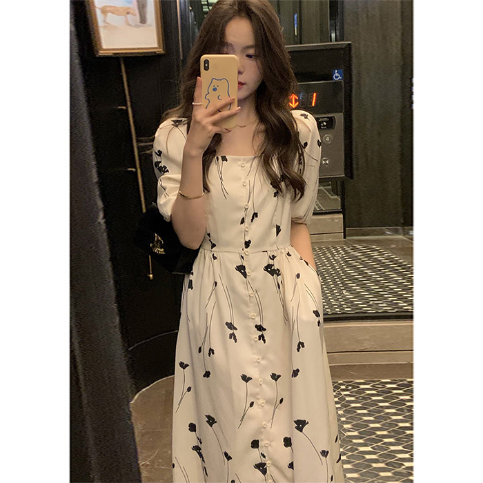 【狂欢价】2021夏季新款茶歇法式初恋复古...