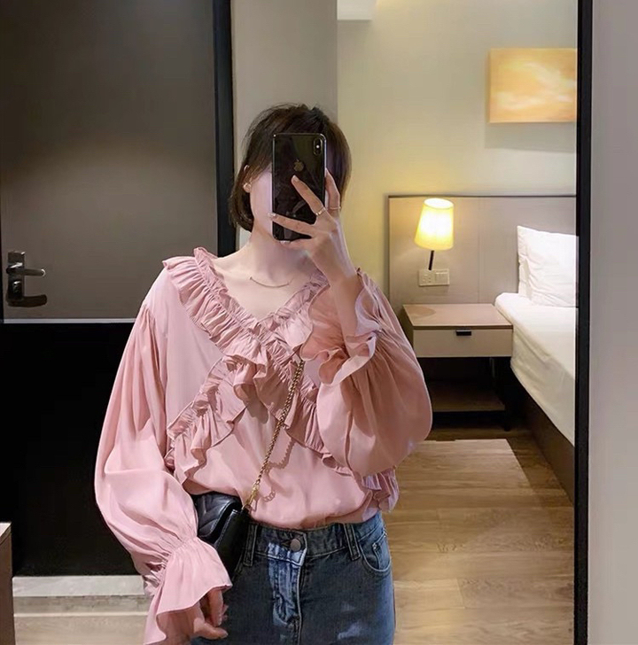 花边减龄甜美衬衫！质量很好！打开往下翻