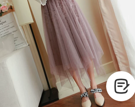 [转卖]秋冬钉珠金丝绒打底中长款网纱裙不规...