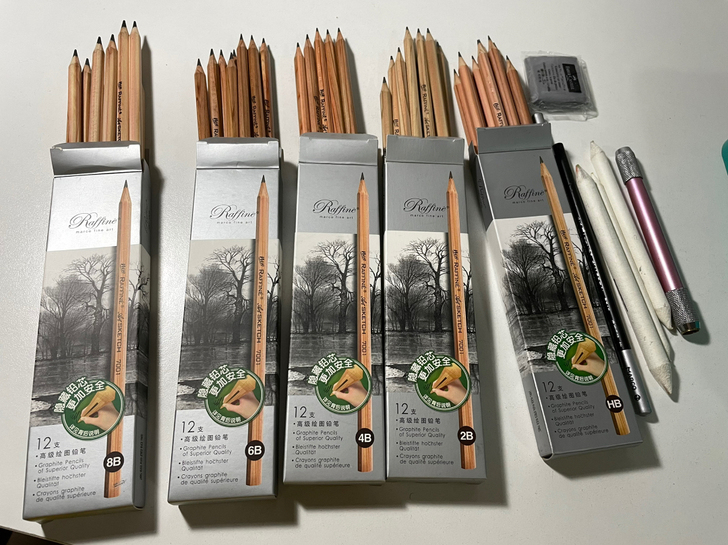 素描退堂鼓大师茫茫多的马克铅笔