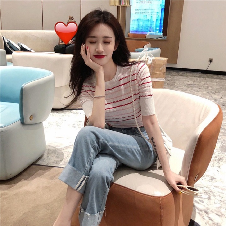 【55盛典价】短袖T恤女短款修身2021年...