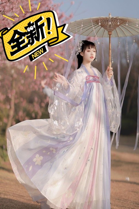 【樱洛】茗月萱齐胸襦裙套装汉服女刺绣正品春...