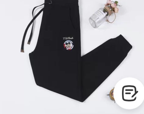 小熊运动裤女春秋哈伦直筒裤子宽松大码休闲裤...