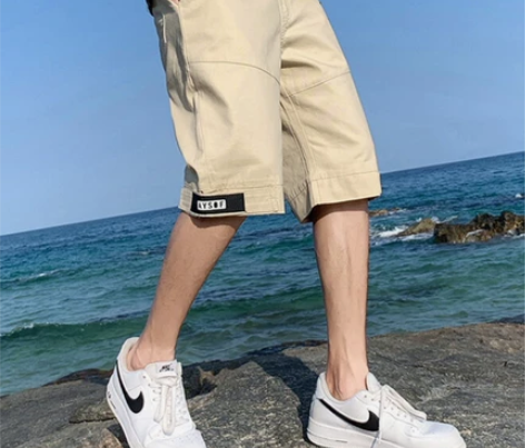 海澜之家工装短裤男夏季韩版潮流中裤宽松薄款...