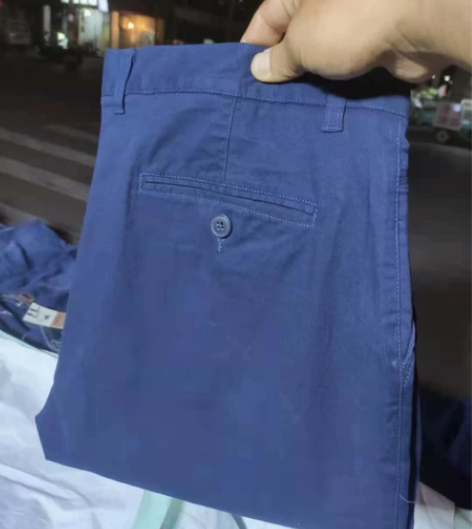出口韩国外贸休闲裤全棉纯棉男士春秋款直筒宽...