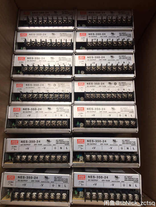 24v开关电源明纬MW二手拆机nes-35...