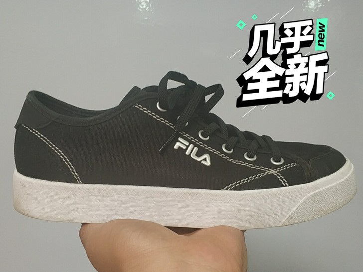 斐乐帆布板鞋，女款38.5码，只穿了一次，...