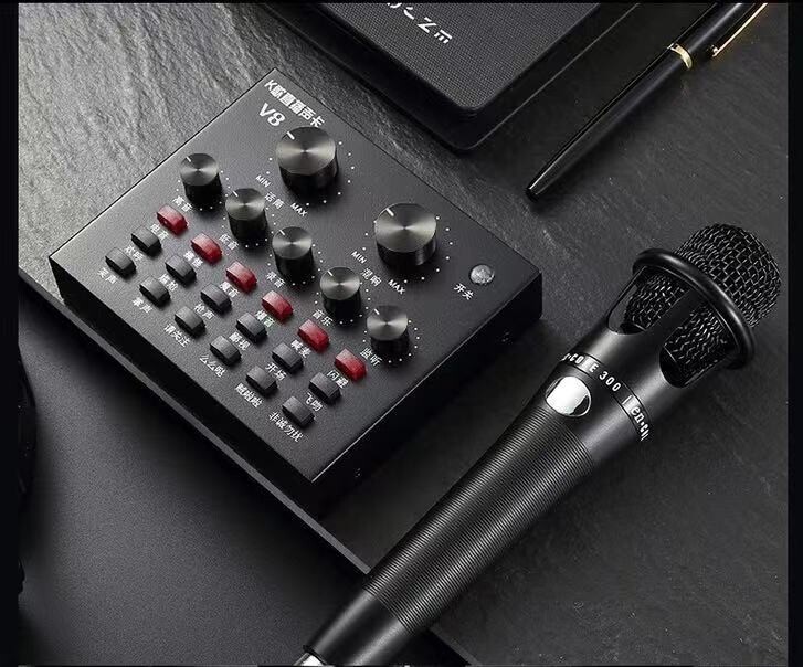 专用直播声卡手机唱歌电脑变声器话筒麦克风K...