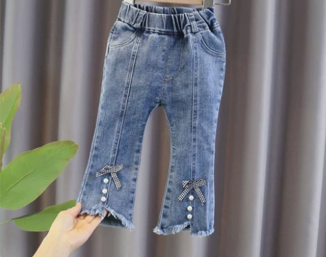 【特价】女童裤子新款时尚牛仔裤春秋款韩版百...