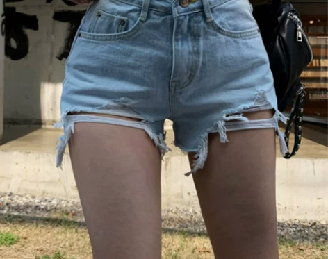 当天发 韩国代购正品 街拍ins博主~磨边...