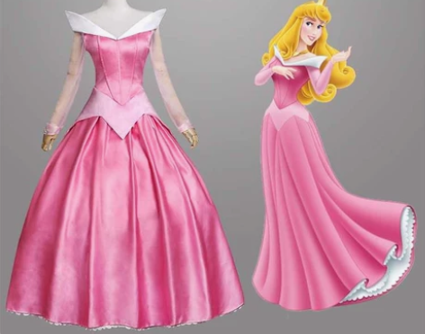 睡美人爱洛公主连衣裙+裙撑+皇冠出租 30...